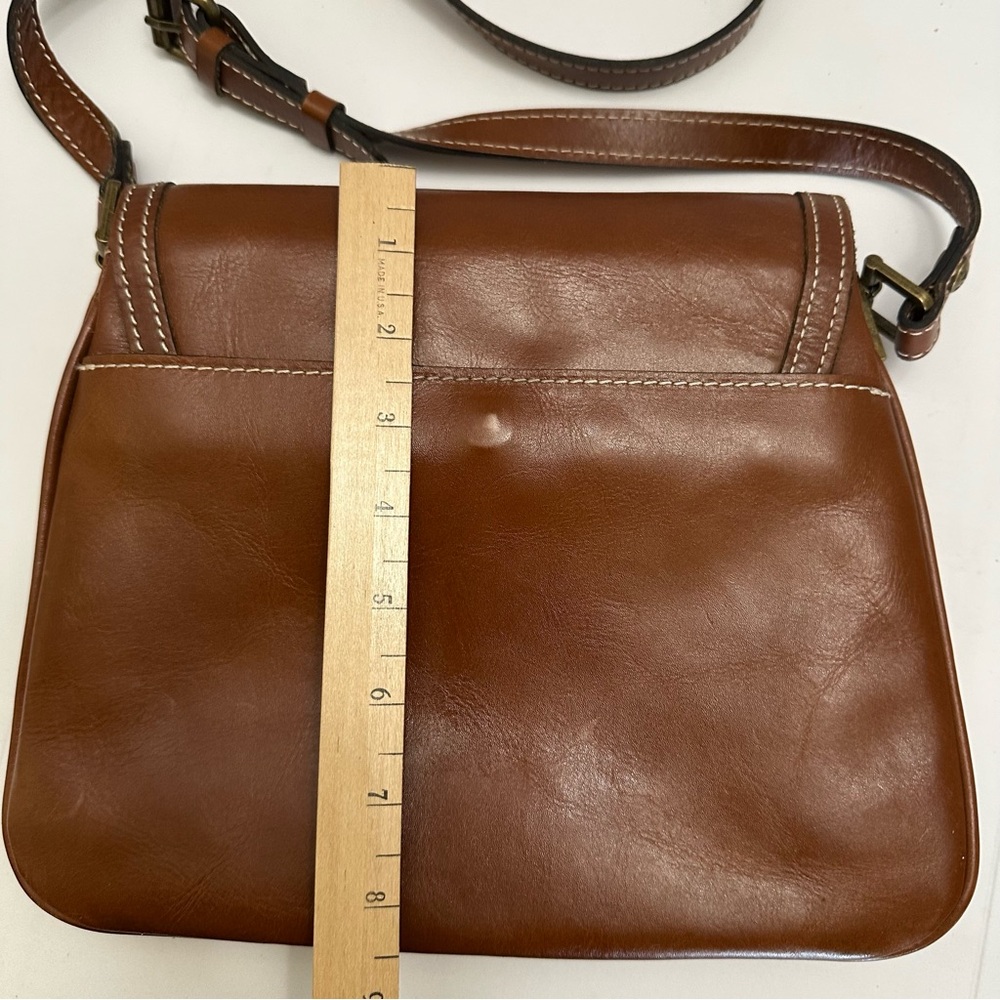 Patricia Nash Alimena Crossbody Shoulder Bag – Brown Leather, Heritage Collectio - Picture 9 of 10